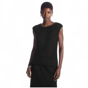 COS Black Knit Cotton Sleeveless Top Women’s Medium